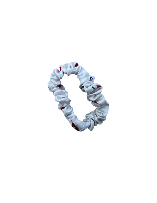 Sweet Cherry Satin Scrunchie