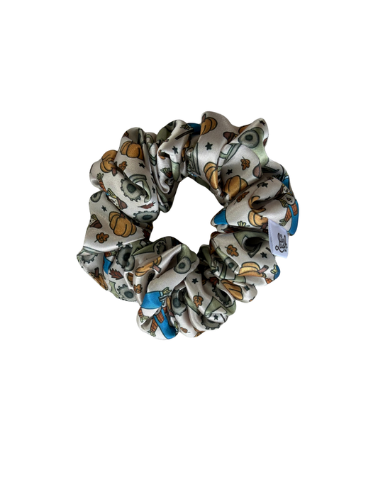 Scarecrow Season Satin Scrunchie