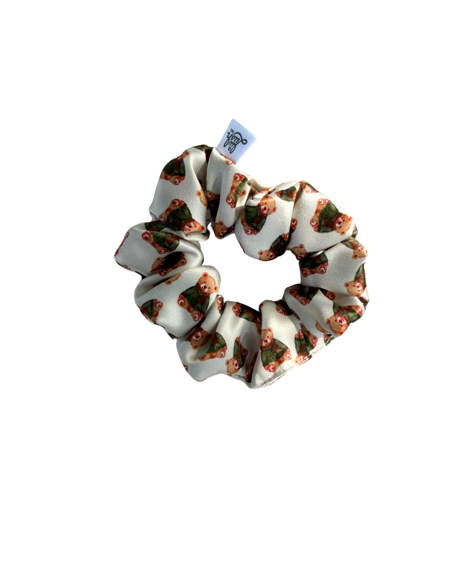 Autumn Teddy Mulberry Silk Scrunchie