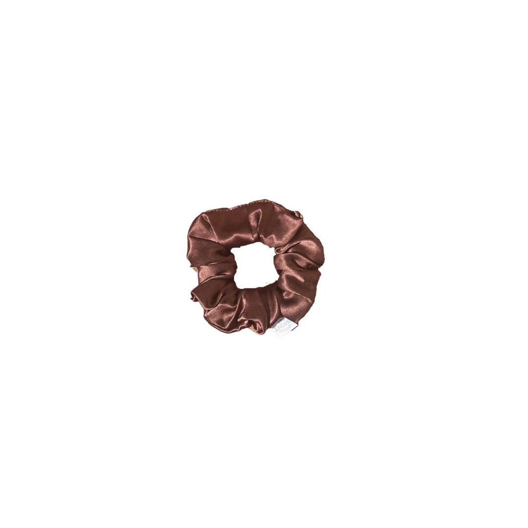 espresso mulberry silk scrunchie