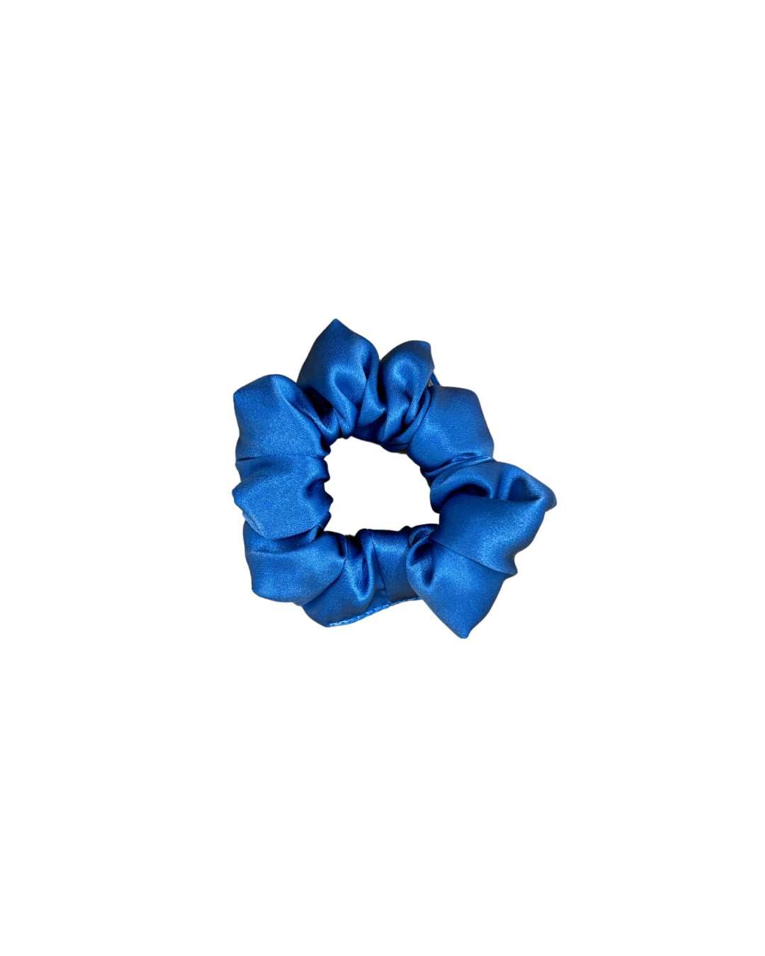blue bell mulberry silk scrunchie
