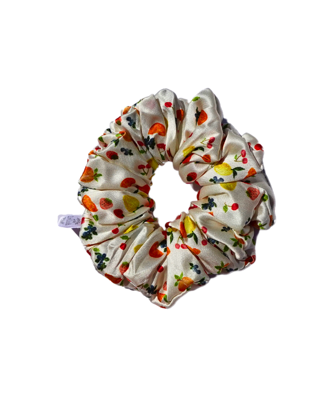 Fruit Salad Mulberry Silk Scrunchie