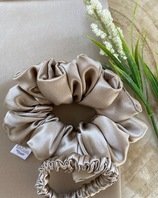 Chai Mulberry Silk Scrunchie