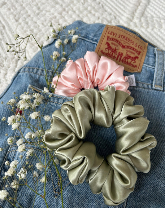 Eucalyptus Mulberry Silk Scrunchie