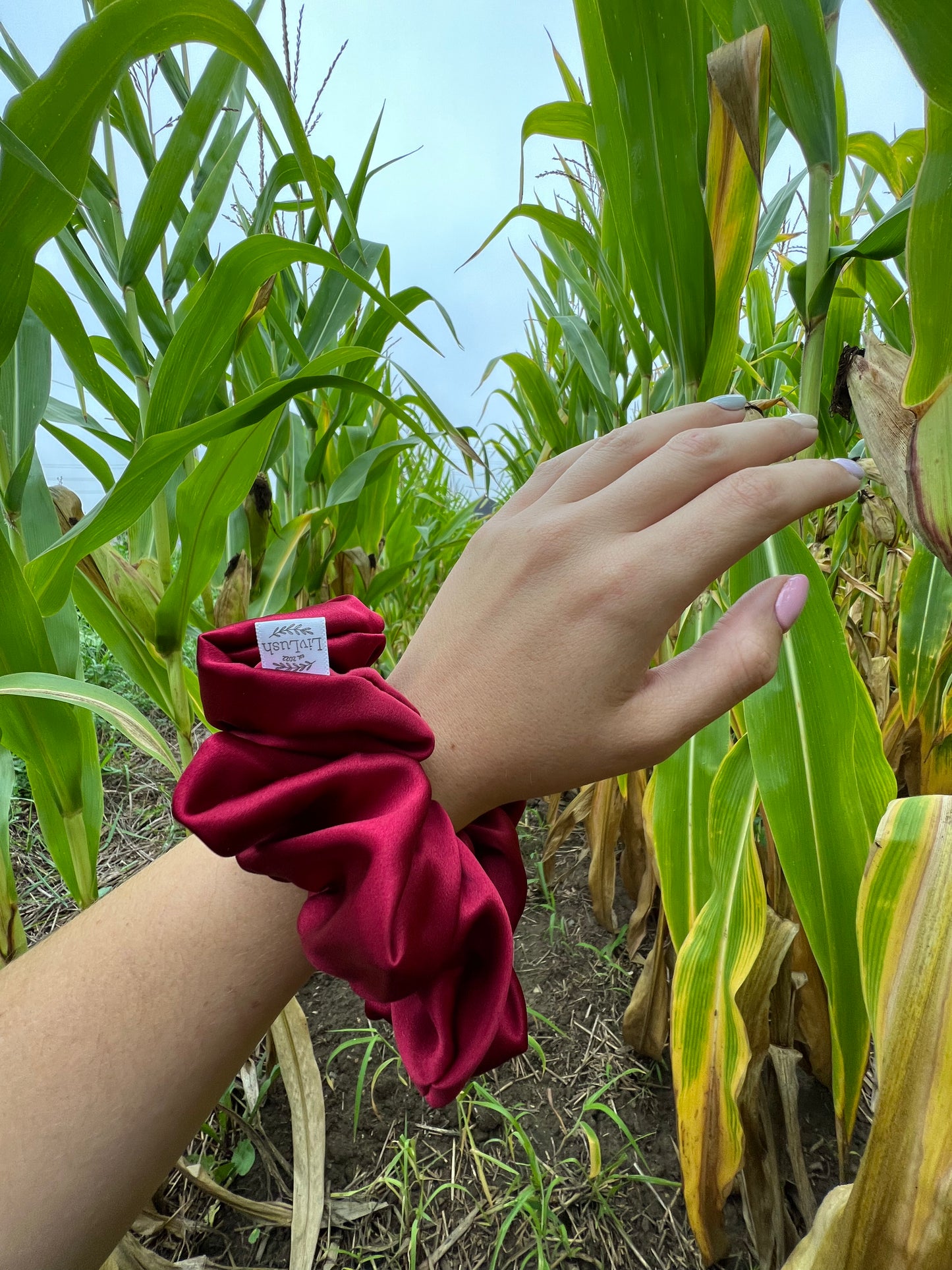 Merlot Mulberry Silk Scrunchie