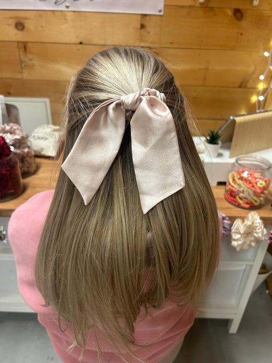 Big Bow Mulberry Silk Scrunchie