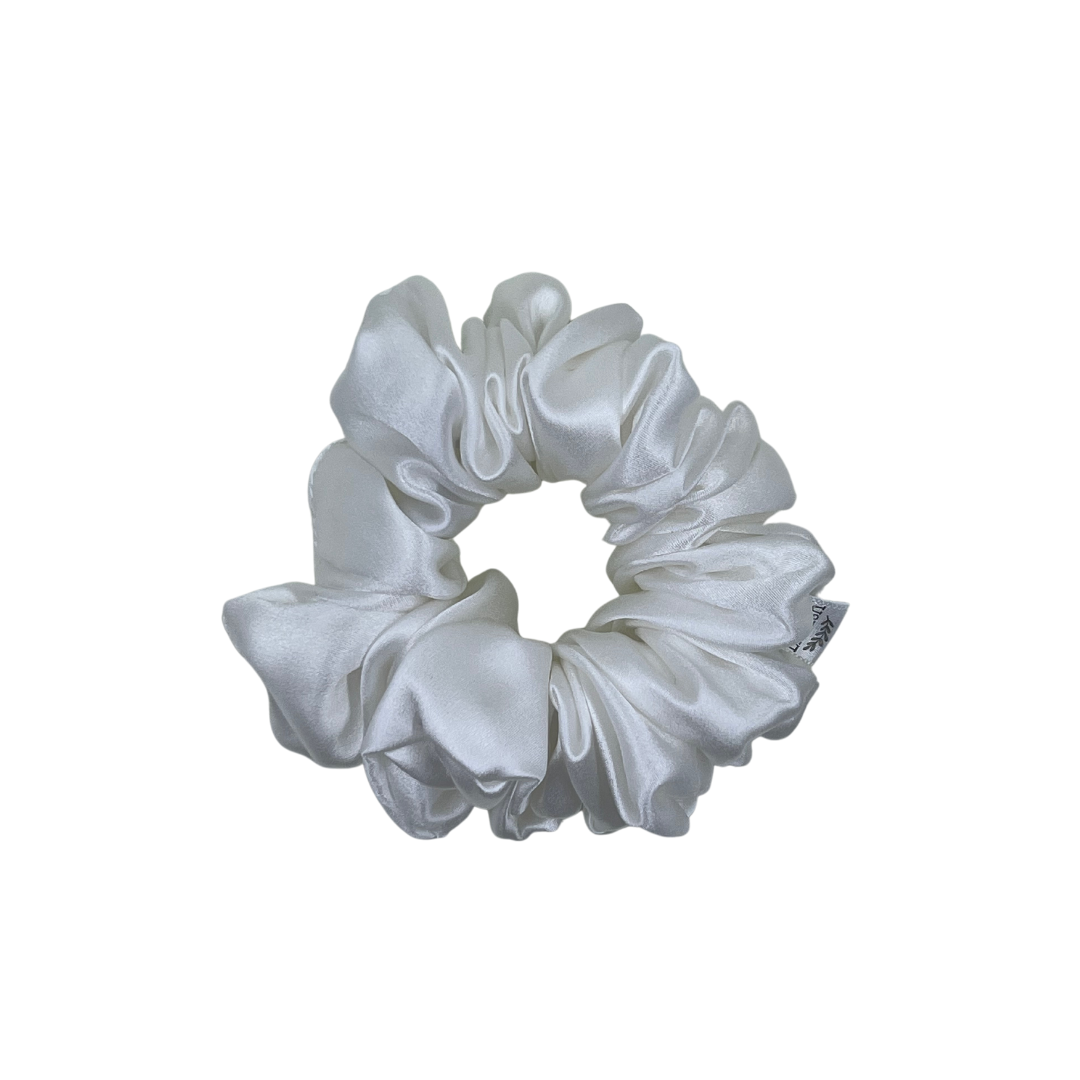 Pearl Mulberry Silk Scrunchie