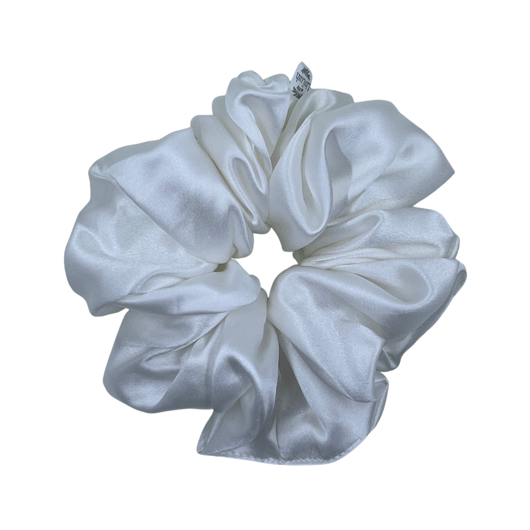 Pearl Mulberry Silk Scrunchie