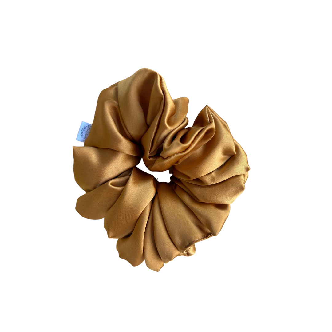 Pumpkin Spice Mulberry Silk Scrunchie