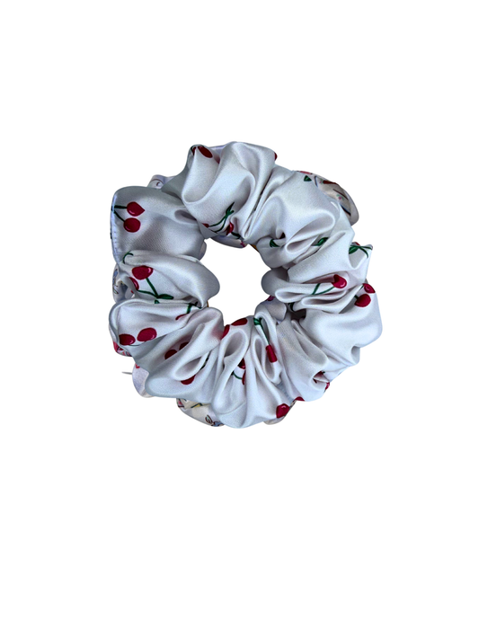 Sweet Cherry Satin Scrunchie