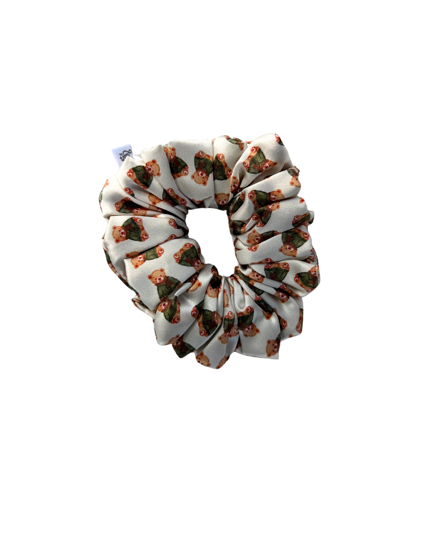 Autumn Teddy Mulberry Silk Scrunchie