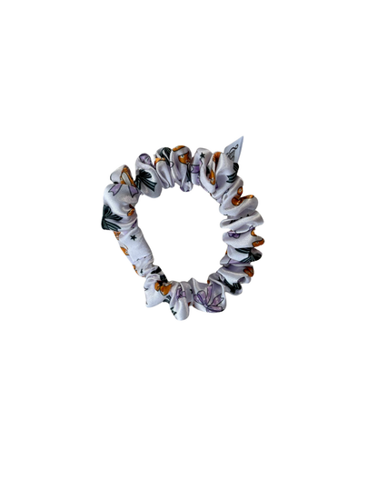 Spooky Bow Satin Scrunchie