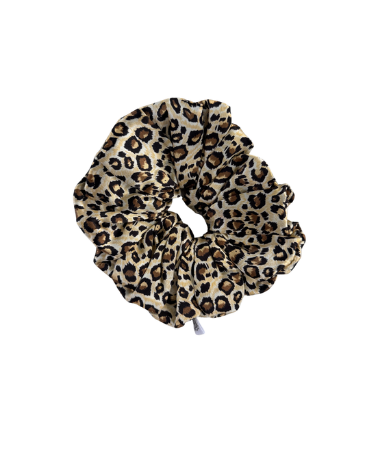 Leopard Mulberry Silk Scrunchie