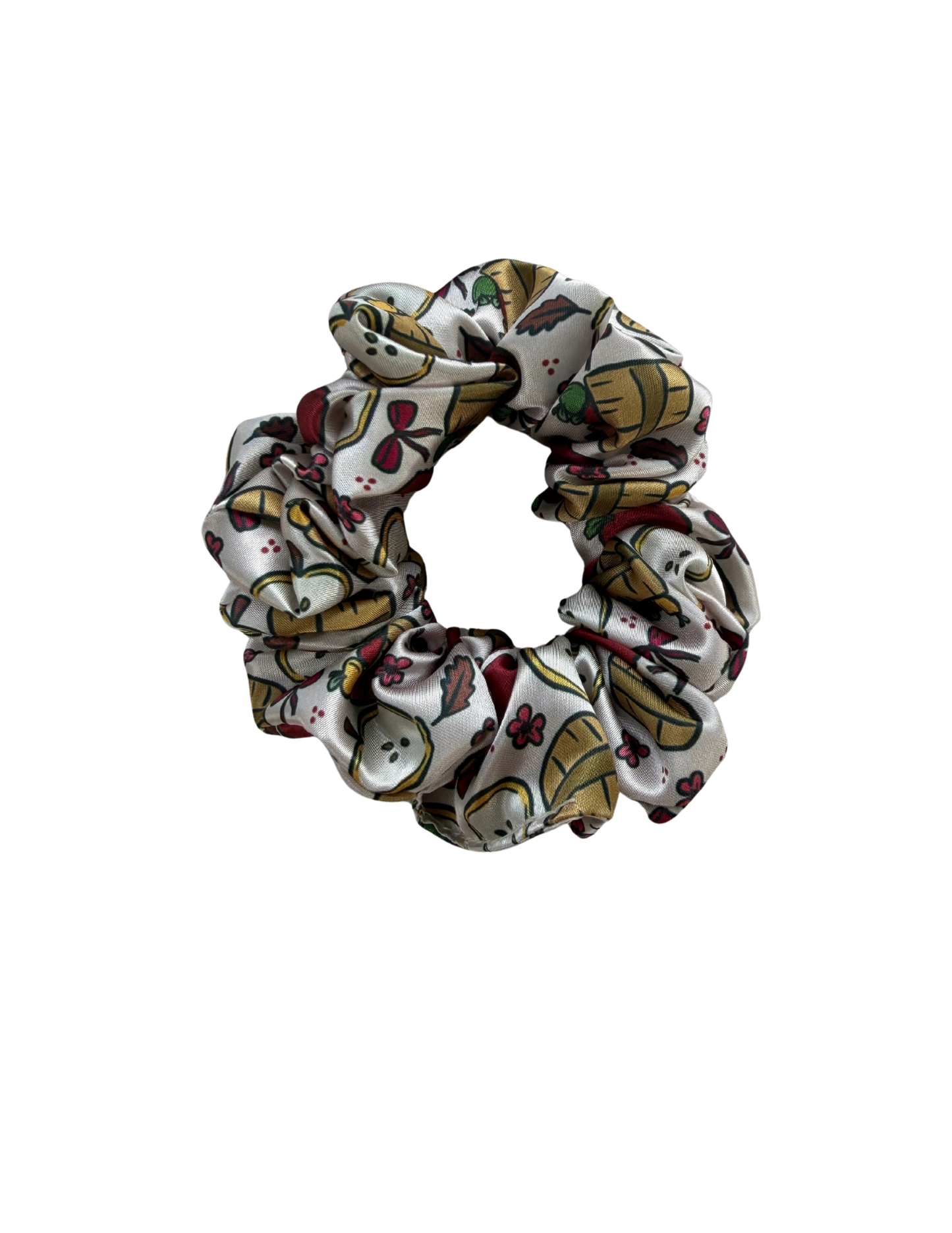 Apple Harvest Satin Scrunchie