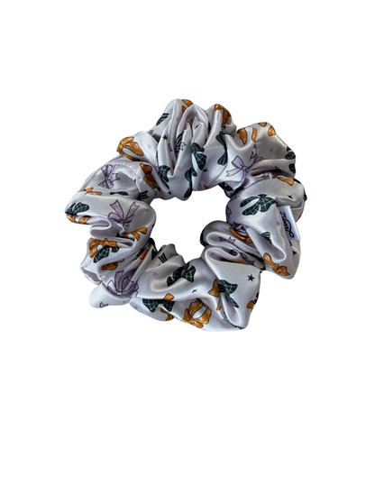 Spooky Bow Satin Scrunchie