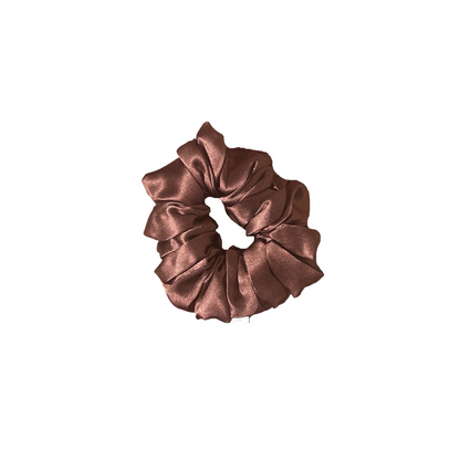 espresso mulberry silk scrunchie