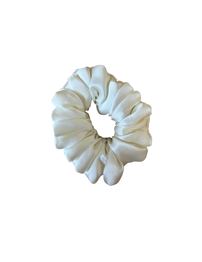 Coconut Mulberry Silk Scrunchie