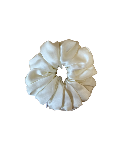 Coconut Mulberry Silk Scrunchie