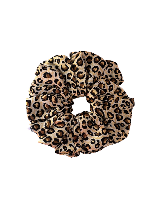 Leopard Mulberry Silk Scrunchie