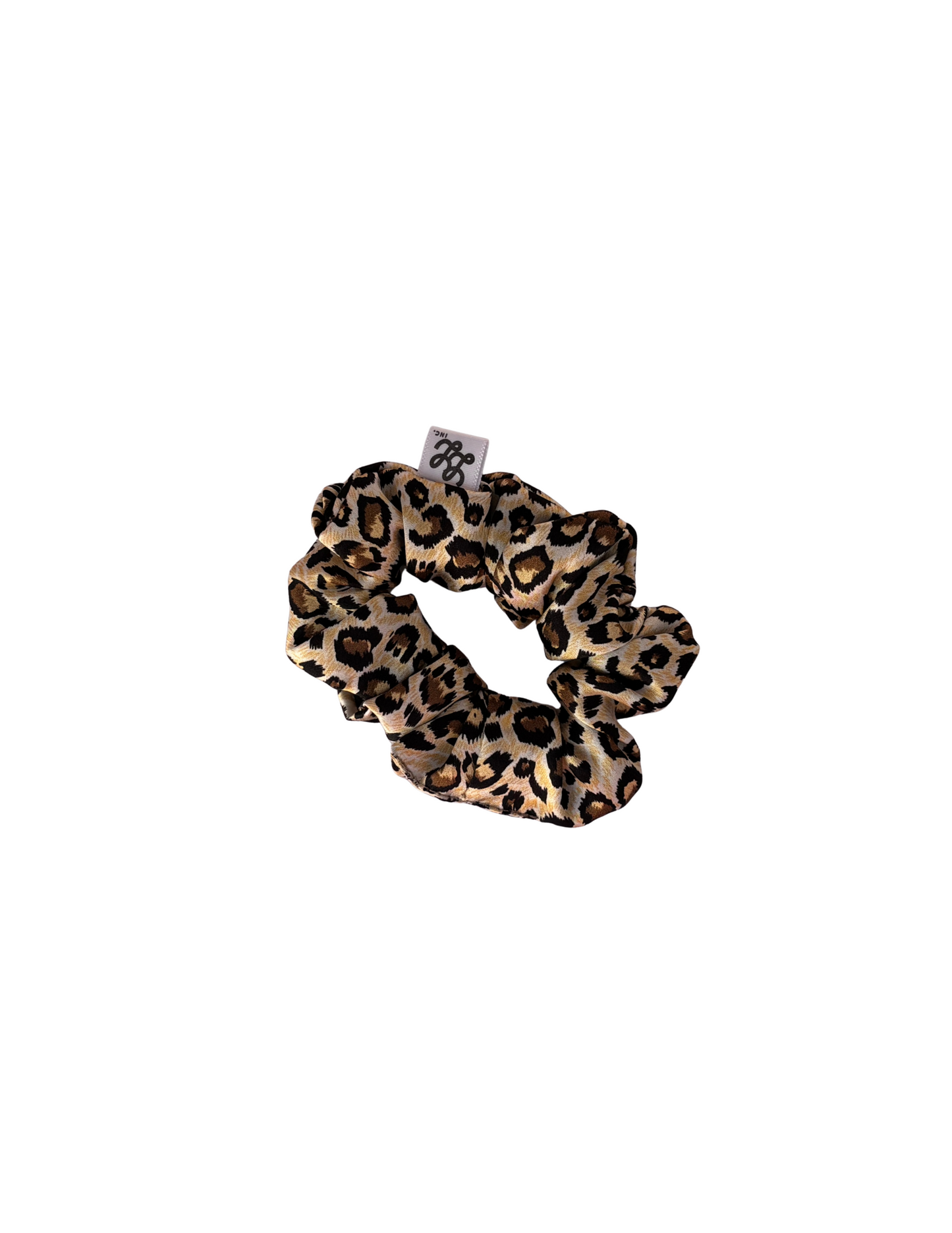 Leopard Mulberry Silk Scrunchie