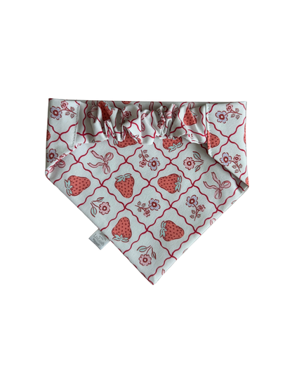 Strawberry and Bows Dog Scruffie