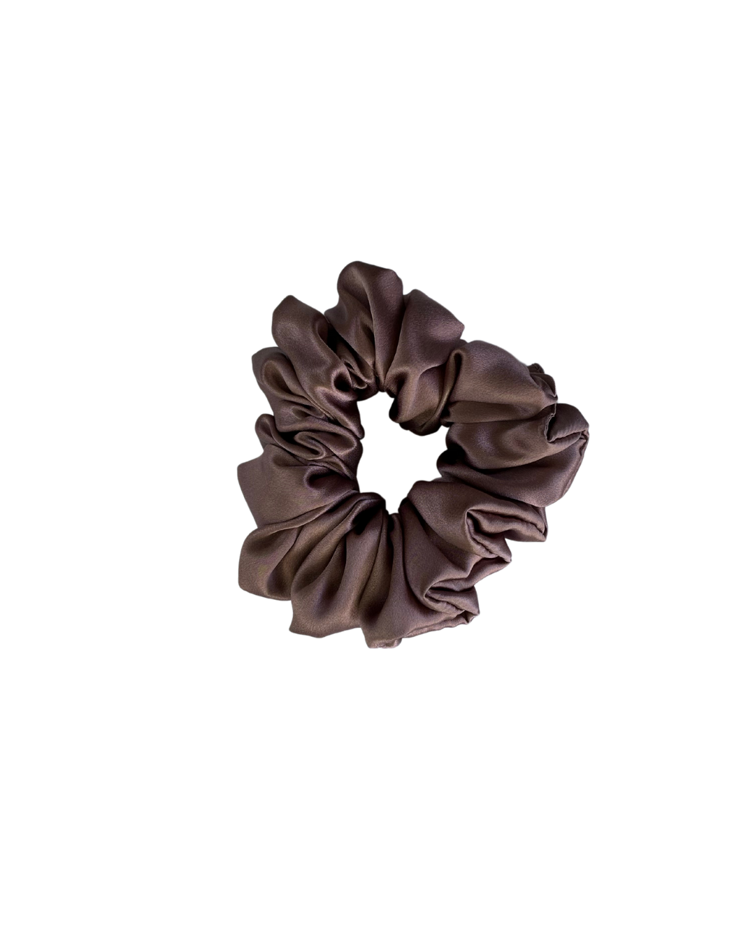 mocha berry mulberry silk scrunchie