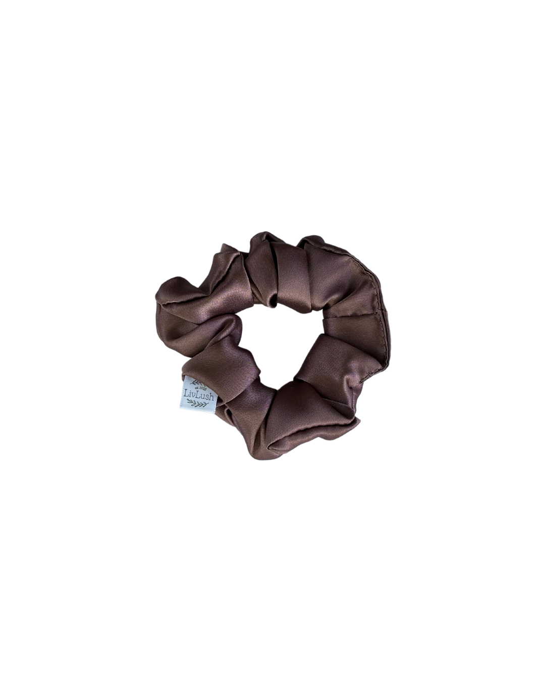 mocha berry mulberry silk scrunchie