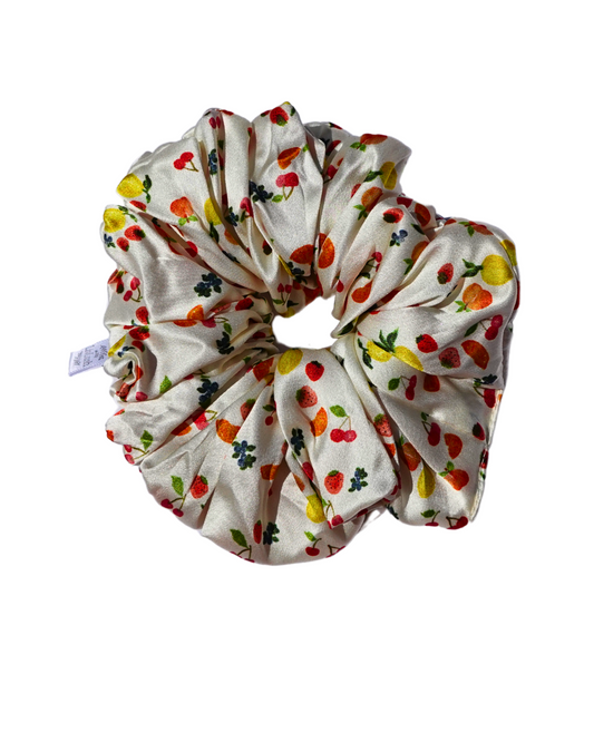 Fruit Salad Mulberry Silk Scrunchie