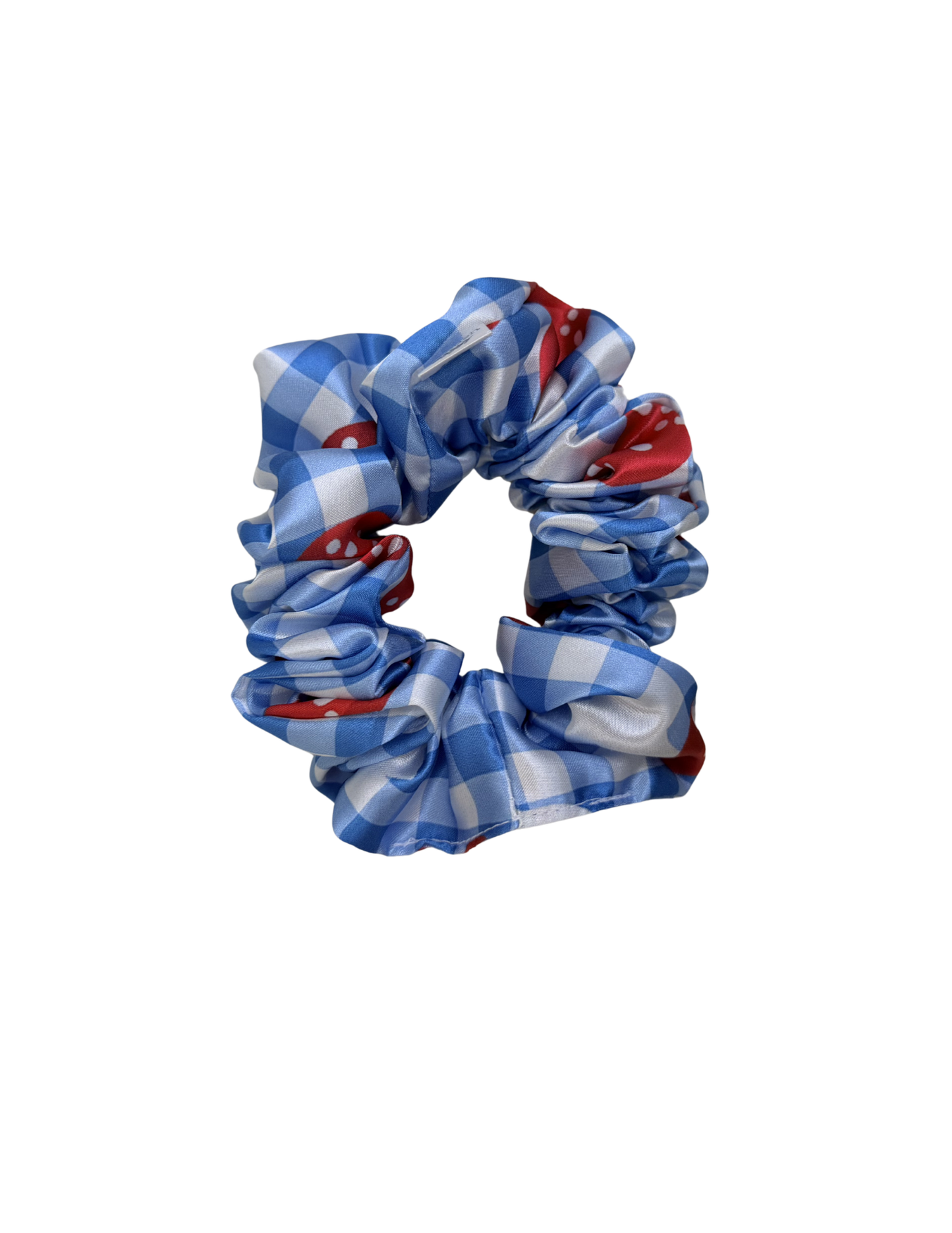 Little Red Toadstool Satin Scrunchie