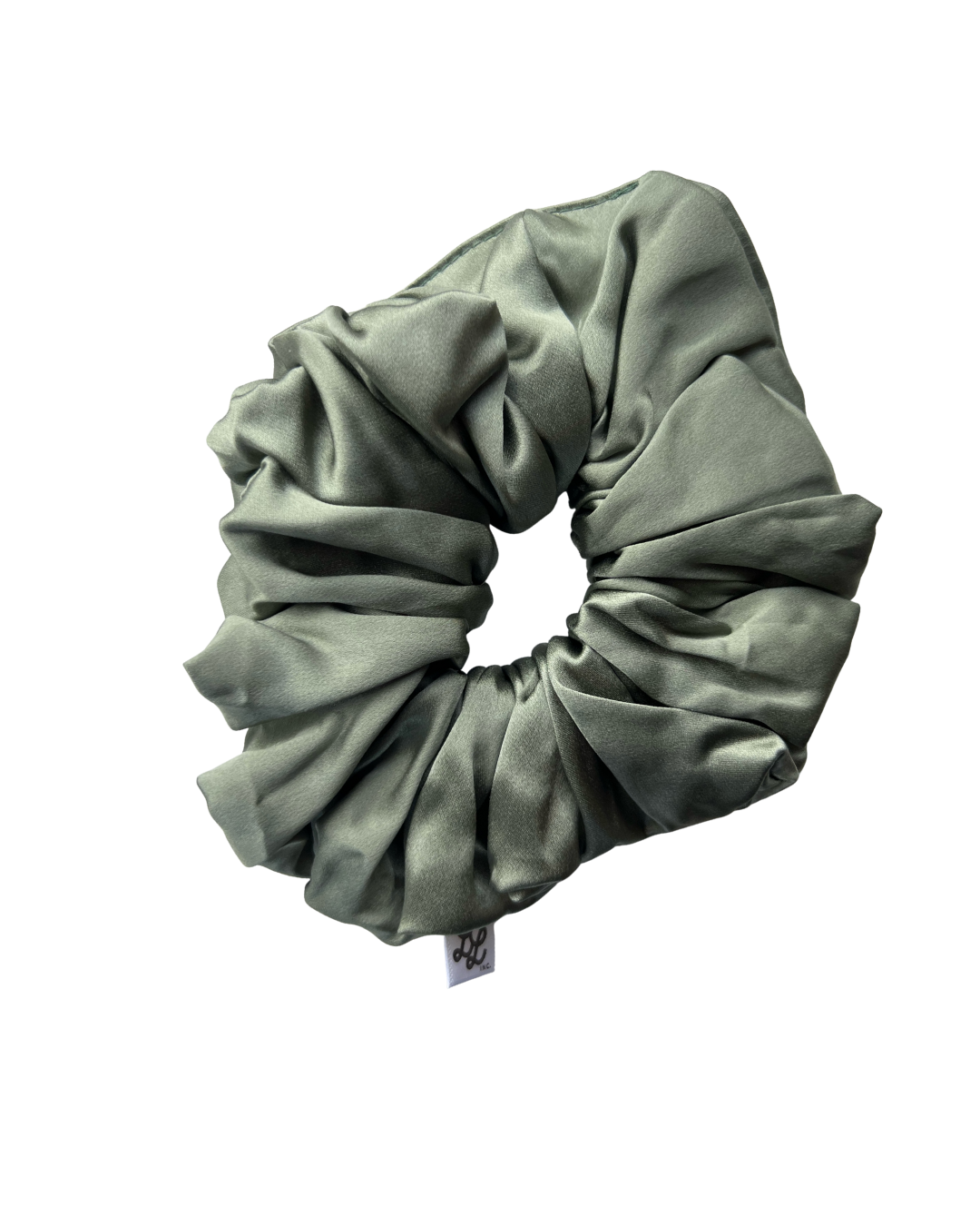 Soft Fern Mulberry Silk Scrunchie
