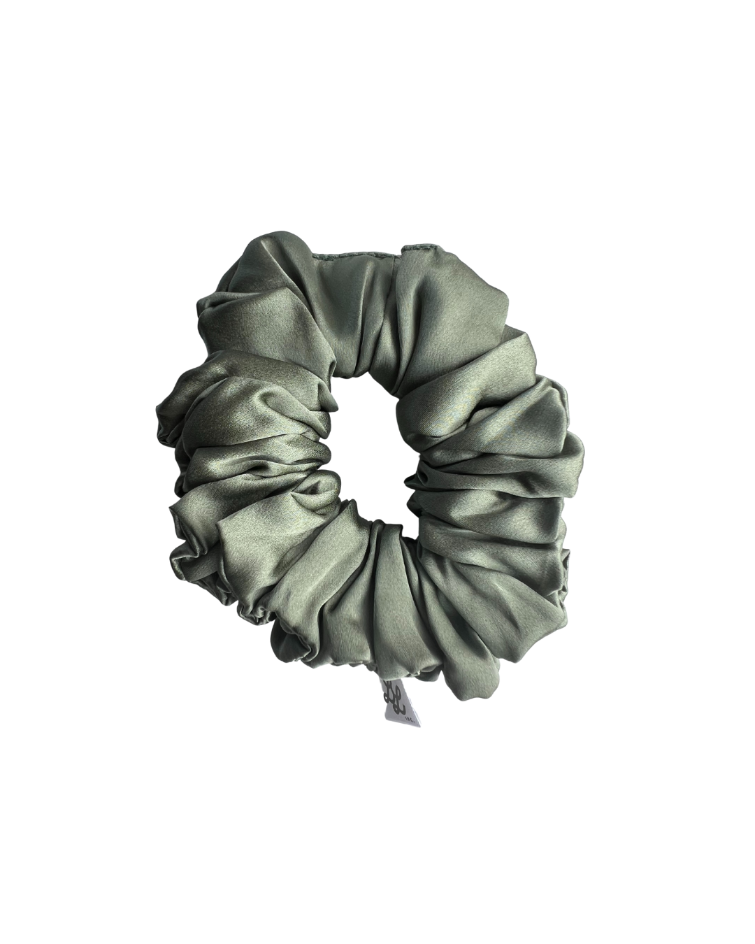 Soft Fern Mulberry Silk Scrunchie