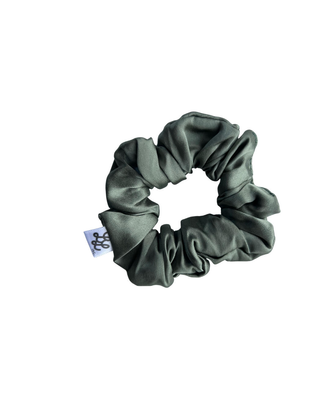 Soft Fern Mulberry Silk Scrunchie