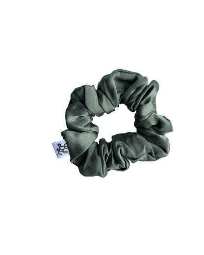 Soft Fern Mulberry Silk Scrunchie