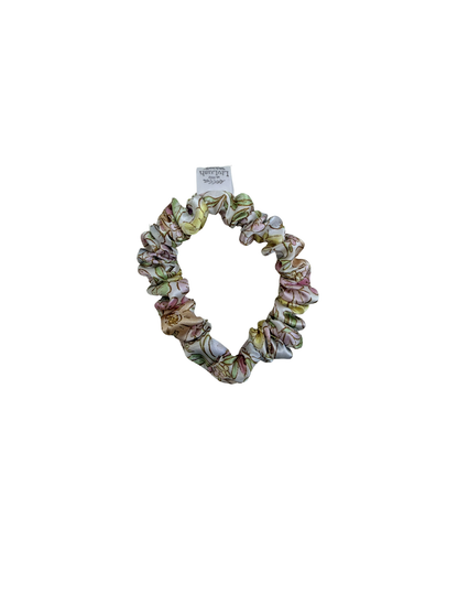 Pastel Bloom Satin Scrunchie