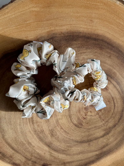 Spring Goose Satin Scrunchie