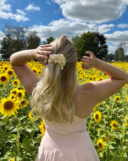 Honey Gold Mulberry Silk Scrunchie