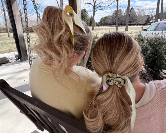 Big Bow Mulberry Silk Scrunchie