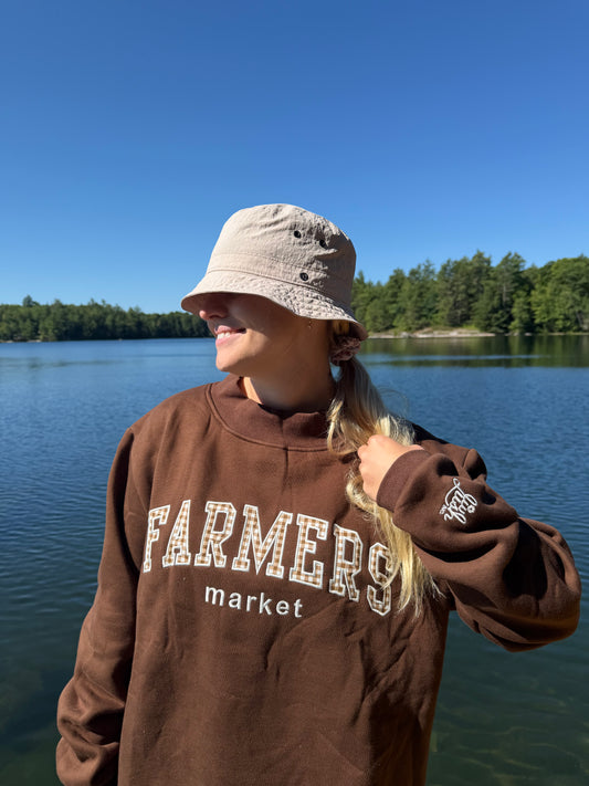 Farmers Market Oversized Mock Neck Sweater 🤎