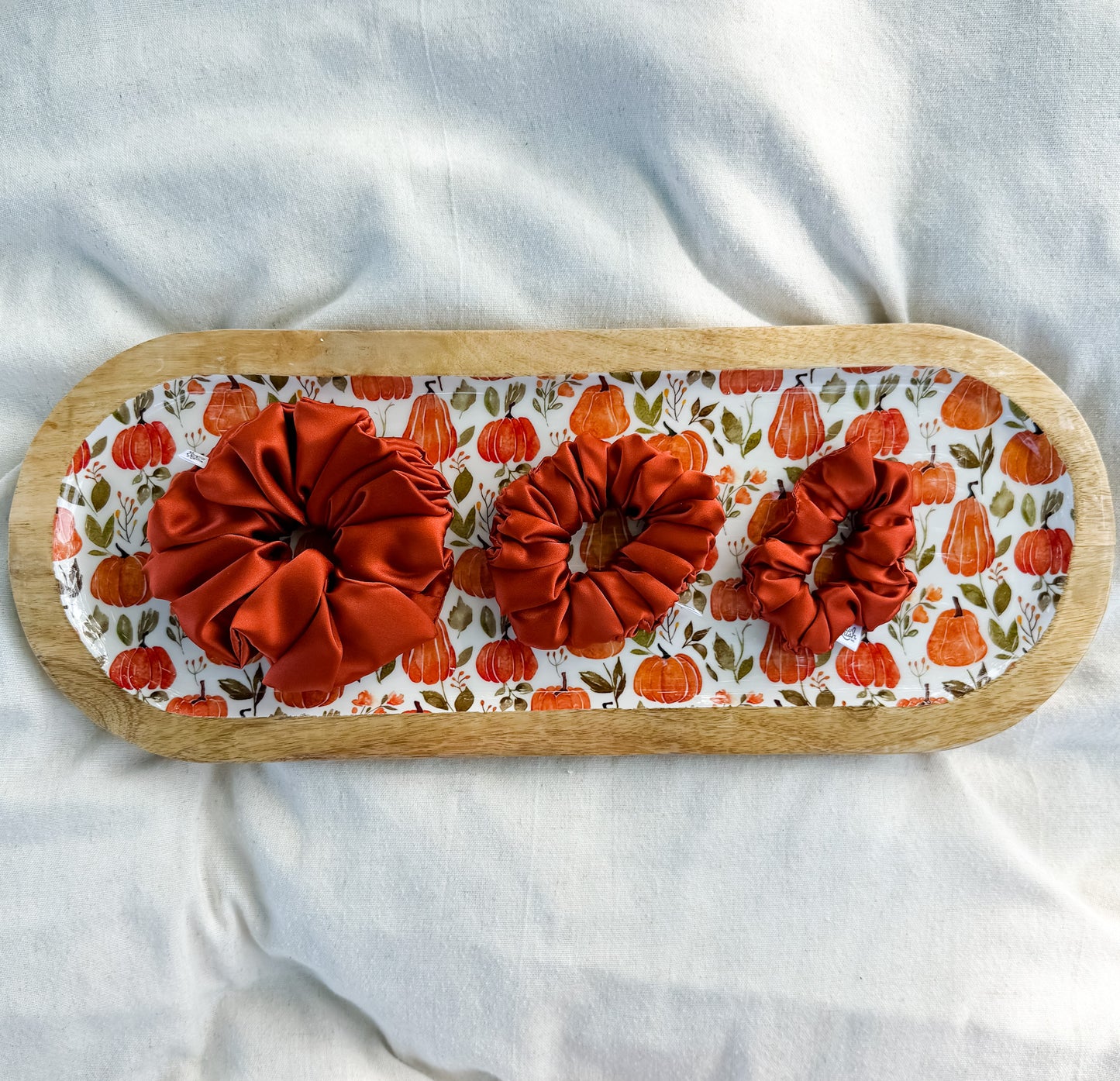 Rusted Maple Mulberry Silk Scrunchie