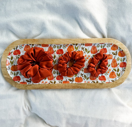 Rusted Maple Mulberry Silk Scrunchie