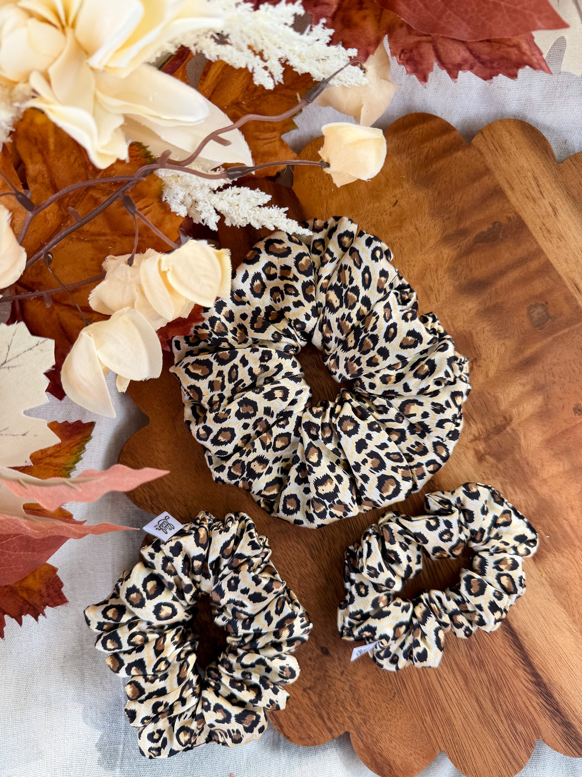 Leopard Mulberry Silk Scrunchie