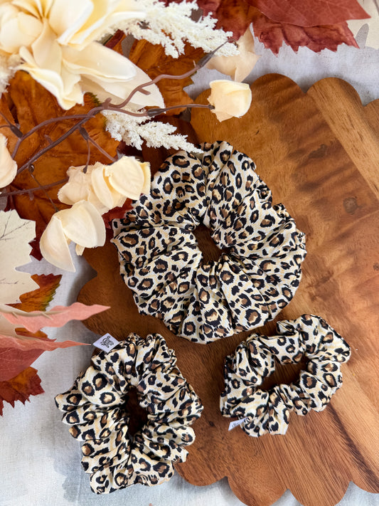 Leopard Mulberry Silk Scrunchie