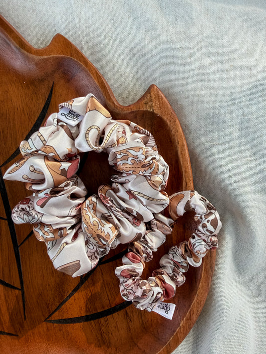 Howdy Honey Satin Scrunchie