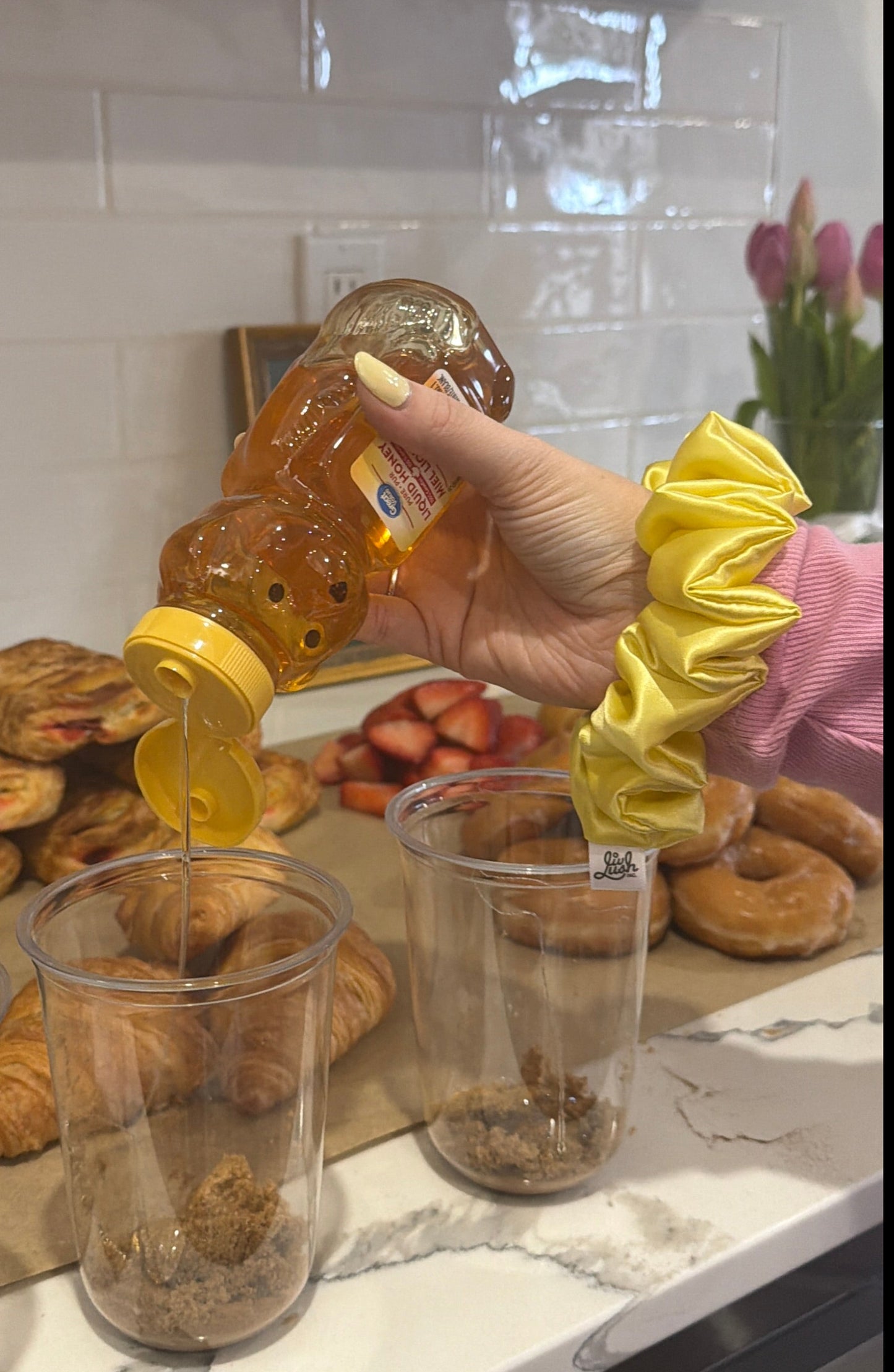 Lemon Drop Mulberry Silk Scrunchie