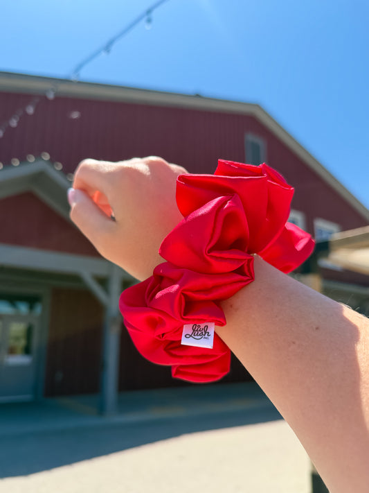 Cherry Cheeks Mulberry Silk Scrunchie