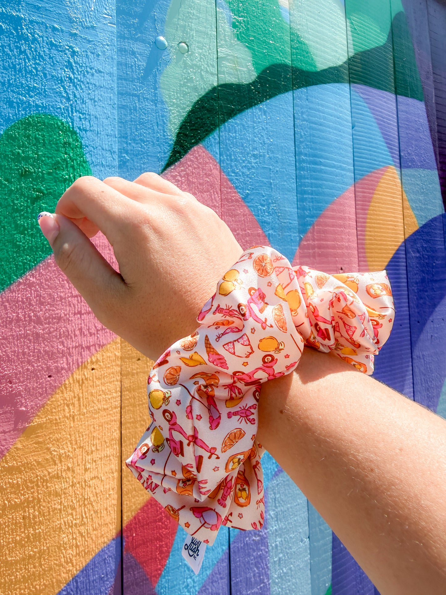 Summer Spritz Mulberry Silk Scrunchie