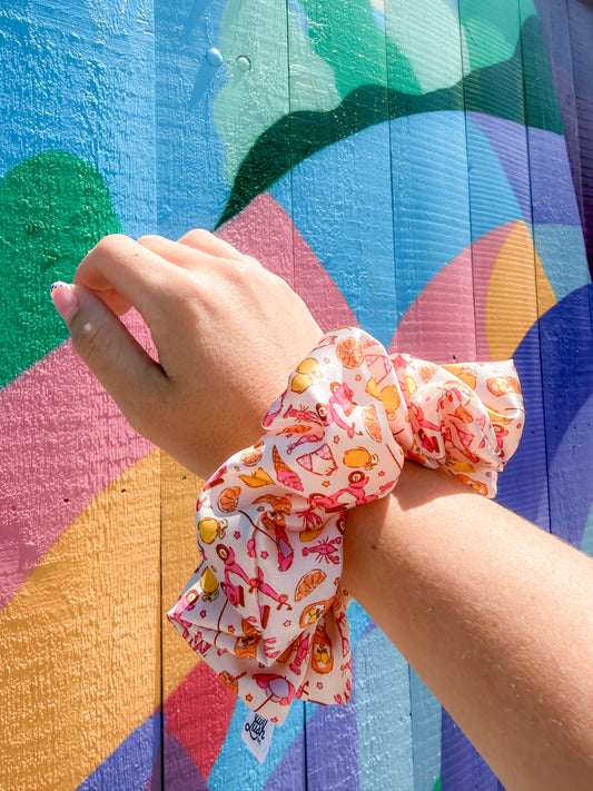 Summer Spritz Mulberry Silk Scrunchie