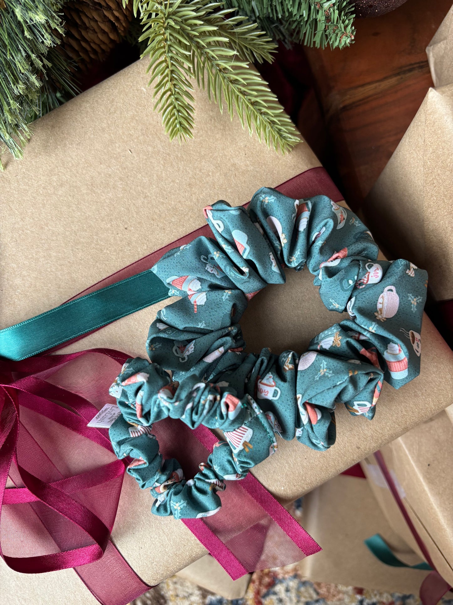 Holiday Mug Athletic Scrunchie