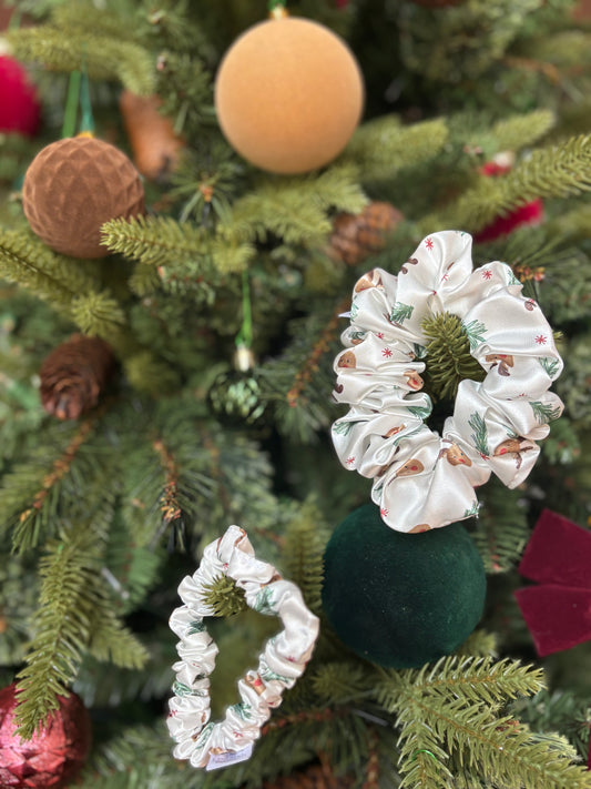 Reindeer Magic Satin Scrunchie