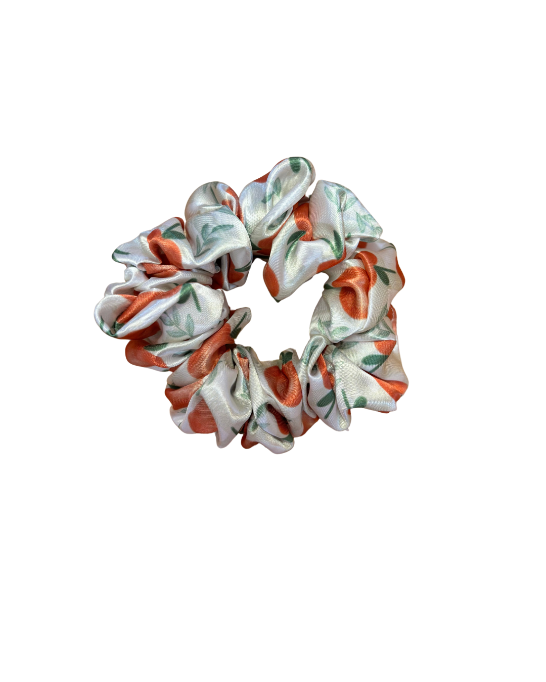 candy apple satin scrunchie